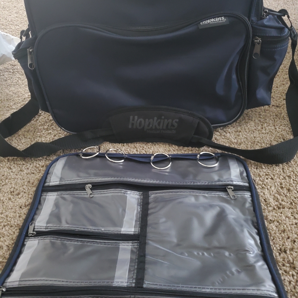 Hopkins Navy Blue Medical Bag with Clear Organizer